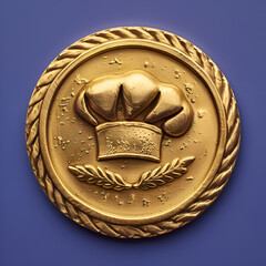 Golden chef hat badge