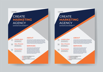Obraz premium Business flyer template 1 colour design
