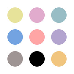Pastel Colors Dot Stickers.png, Circle Stickers