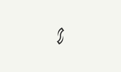 initial letter S monogram simple logo design vector illustration