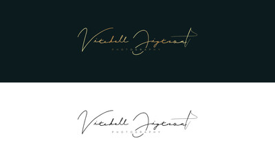  Handwriting logo signature logo Photography logo Desigen template 