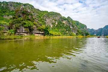 Fototapeta na wymiar Ninh Binh Province - Vietnam. December 06, 2015. South of Hanoi, Ninh Binh province is blessed with natural beauty, cultural sights and the Cuc Phuong National Park, Vietnam.