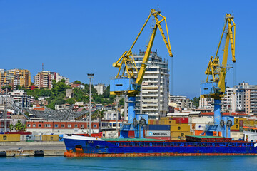 Fototapeta na wymiar Durres; Albania - august 29 2022 : harbour