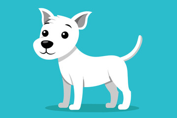 Cute Dog sitting cartoon vector icon illustration animal nature icon concept isolated flat vector