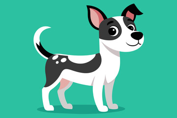 Cute Dog sitting cartoon vector icon illustration animal nature icon concept isolated flat vector