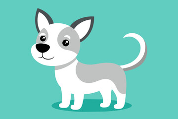 Cute Dog sitting cartoon vector icon illustration animal nature icon concept isolated flat vector