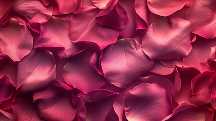 Close-Up of Rose Petals Texture in Pink and Red, Romantic Floral Background