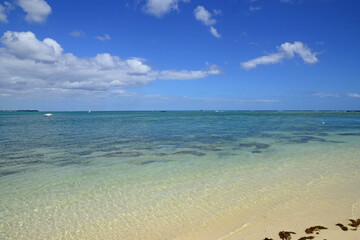 Fototapeta na wymiar picturesque area of la Pointe aux canonniers in Mauritius