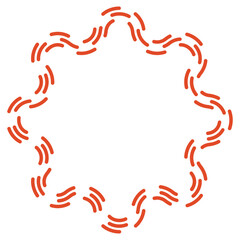 Star dashed line. Vector illustration.