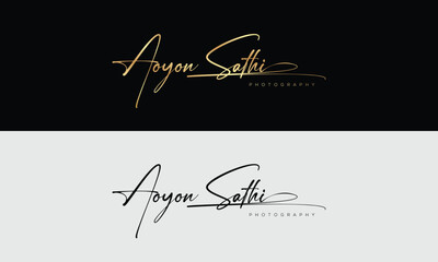 Handwriting logo signature logo Photography logo Design template  