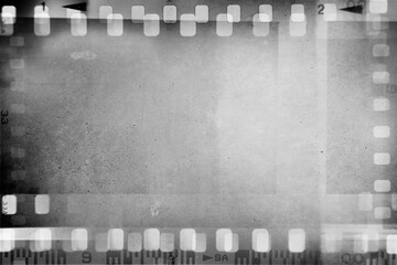Film negatives grey background - 768160349