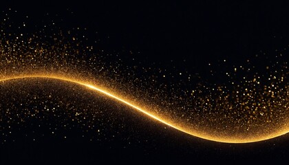 Fototapeta na wymiar Black and gold abstract wave background