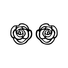 Rose flower vector design template