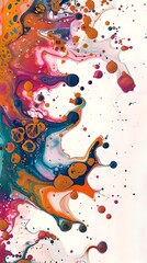 Vibrant Abstract Painting with Splashes of Pink, To provide a unique and colorful addition to modern and contemporary home decor and wall art,
