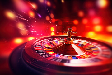 Roulette wheel is one of most popular gambling tables in casinos AI Generative