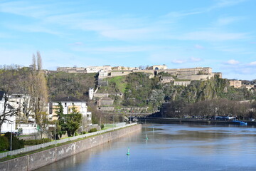 Koblenz Lützel with Deutsches Eck and Festung Ehrenbreitstein in background