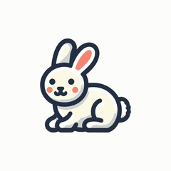 Illustration of cute rabbit in vector format.