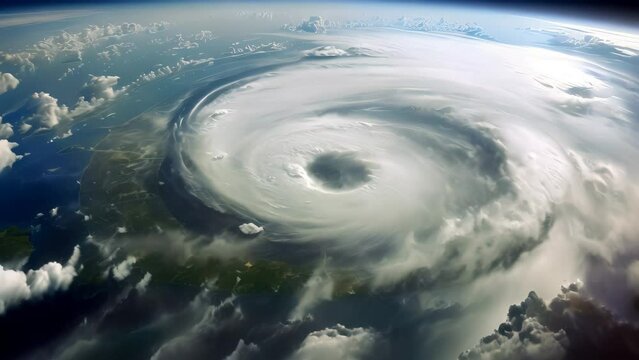 Satellite view of the planet Earth from space. Elements of this image furnished by NASA, space view of the American Ian hurricane in Florida state of United States showing the effects, AI Generated