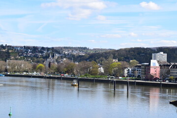 Obraz premium Mosel in Koblenz, lower old town shore