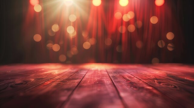 Free stage with lights
