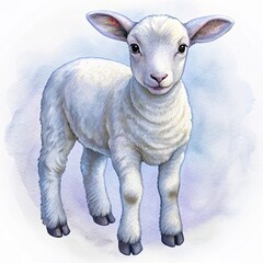 Osterlamm - Christliche Ostern - Aquarell Watercolor Art © Annika