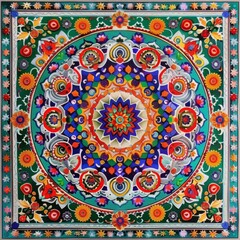 Abstract floral ethnic hand drawn mandala. High quality photo