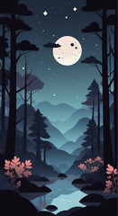 Moonlit Melodies
            illustration mobile wallpaper