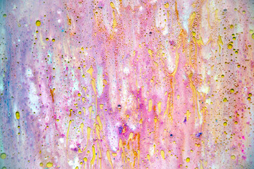 Multicolor textured background with pink predominance and bubbles perfect for backgrounds and...