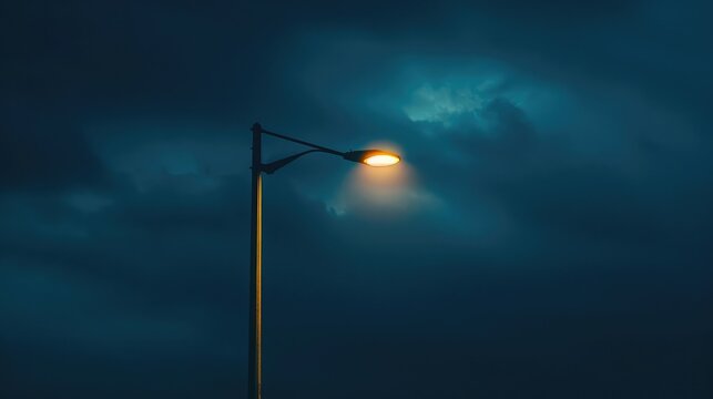 a street lamp at night