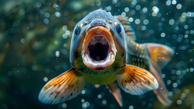 Close Up of Fish With Open Mouth