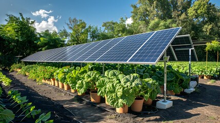 Sustainable Hydroponic Farm Powered by Solar Panels Maximizing Efficiency and Green Energy Use