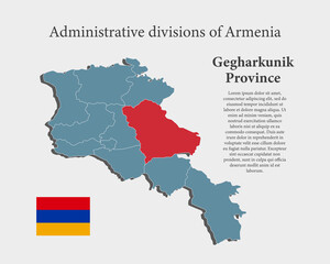 Vector map Armenia, province Gegharkunik