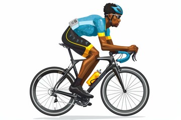 Obraz premium Bicyclist Athletes