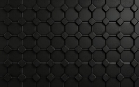 Abstract black texture background hexagon. Website, application, games template. Computer, laptop wallpaper. Design for landing