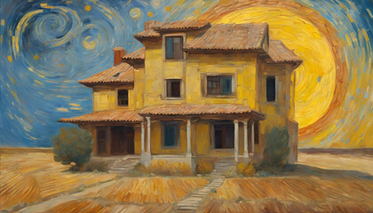 A quiet rural landscape by Van Gogh