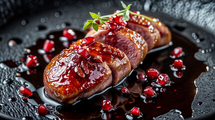 Seared Duck Breast with Pomegranate Molasses