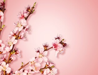 Tender pink fresh flowers on background