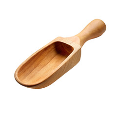 Empty wooden scoop. isolated on transparent background.