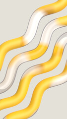 Playful geometric 3D shape. Abstract playful lines. Quirky object, wriggling tubes background