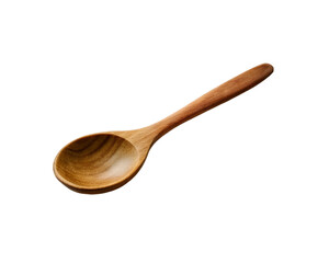 Empty wooden spoon. isolated on transparent background.