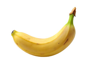 A fresh banana. isolated on transparent background.