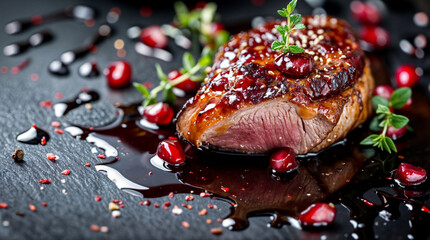 Seared Duck Breast with Pomegranate Molasses