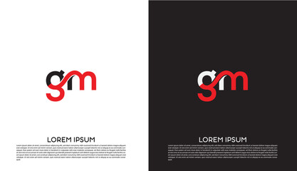 gm Letter Initial Logo Design Template Vector Illustration, Alphabet gm, letters gm,  gm monogram, gm icon logo GM, new gm logo