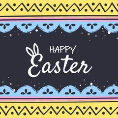Easter egg pattern concept. Greeting card. Vector illustration
