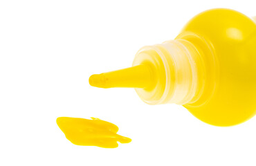 yellow paint isolated