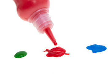 red paint isolated