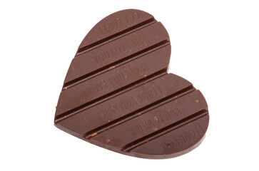 chocolate heart isolated