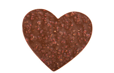chocolate heart isolated