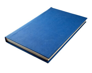 A blank blue book. isolated on transparent background.