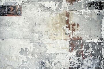 Weathered Wall With Peeling Paint